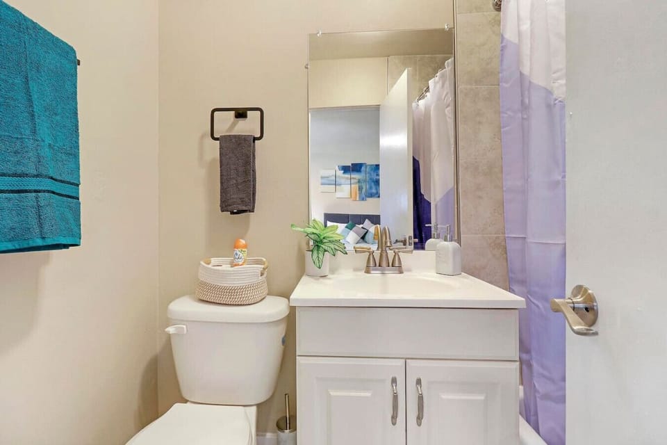 Simplicity meets comfort. The bathroom offers a refreshing oasis, ensuring a rejuvenating stay. Indulge in moments of tranquility, pamper yourself, and embark on a memorable journey of relaxation.