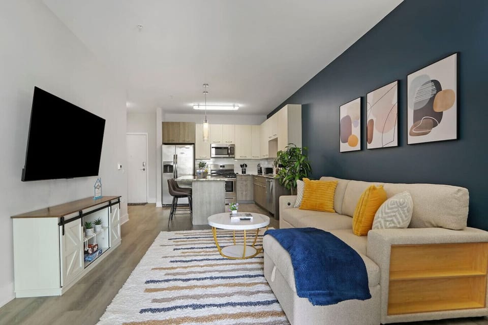 Comfortable and spacious living room for unwinding after a day of exploring.
