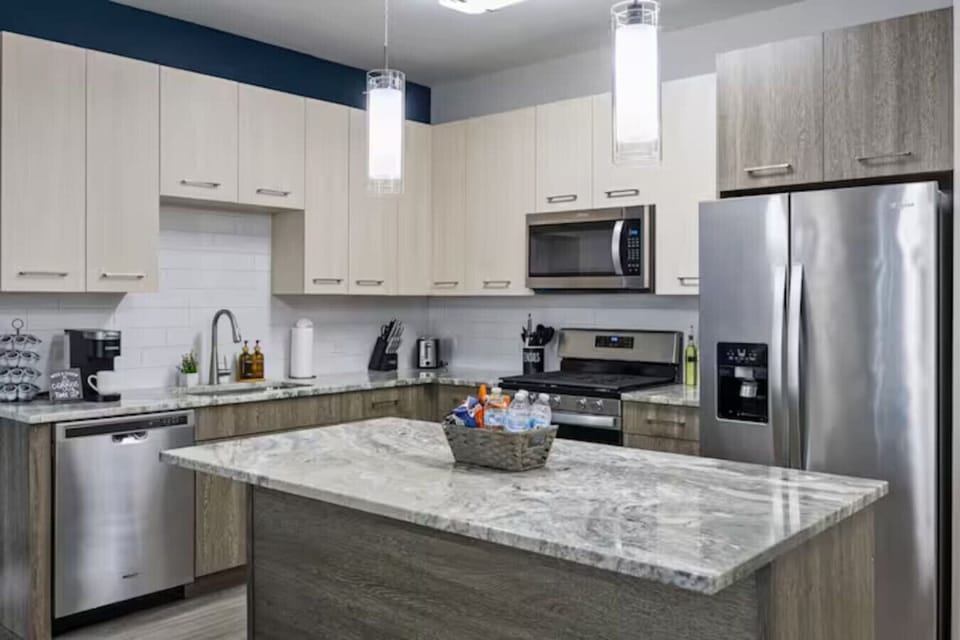 Fully equipped kitchen for home-cooked meals.