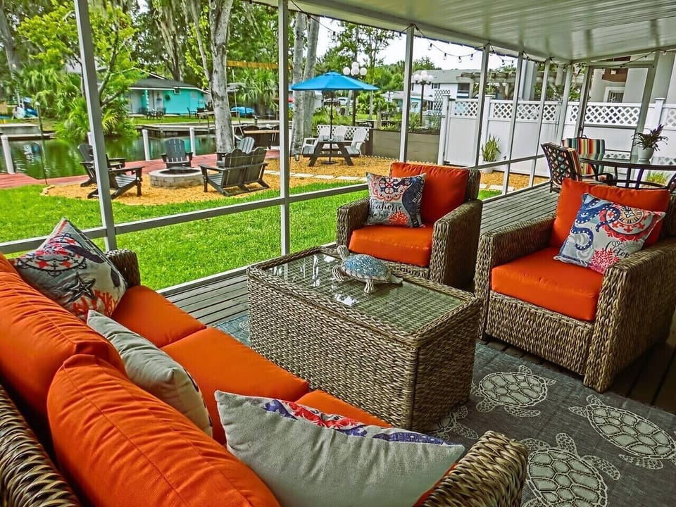 Plenty of Comfy Outdoor Seating