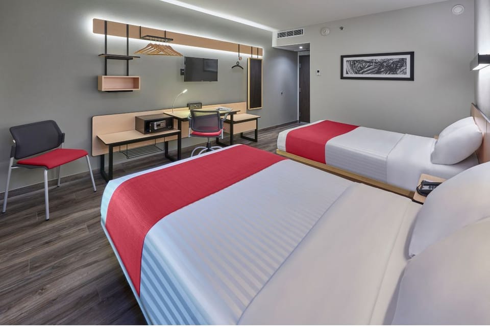 Stretch out with two comfortable beds and roomy walkways.