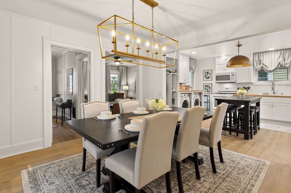 Dining area connected to the living room