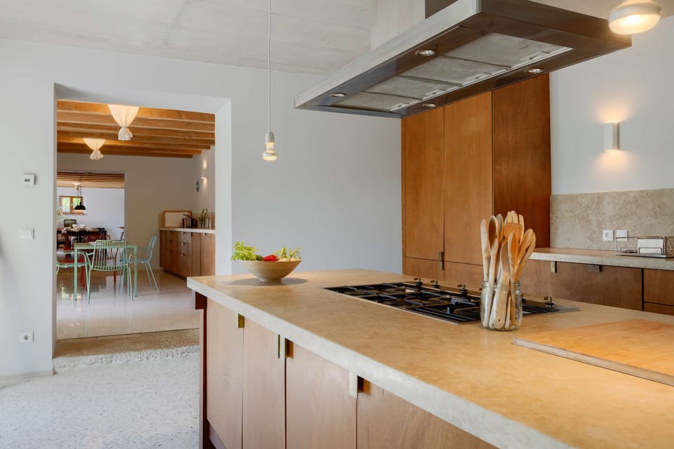 Kitchen with view on second kitchen area