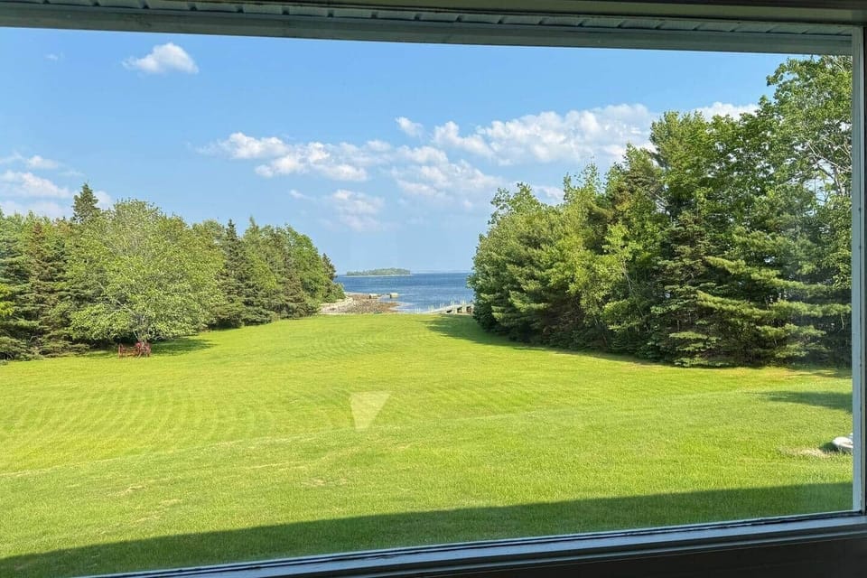View from the house down to the wharf