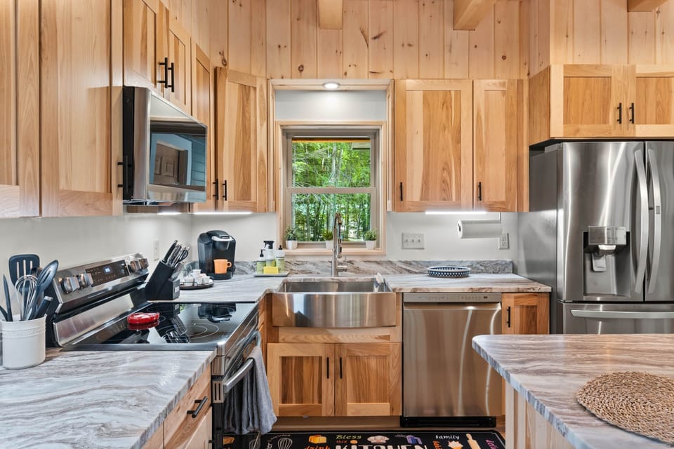 Fully stocked kitchen