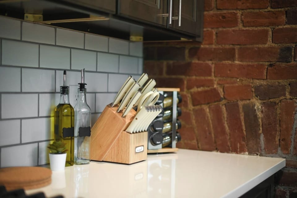 Unit Comes Equipped with Cooking Oil, Spice Rack, All Kitchen Utensils