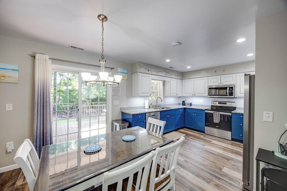 Dining area and kitchen