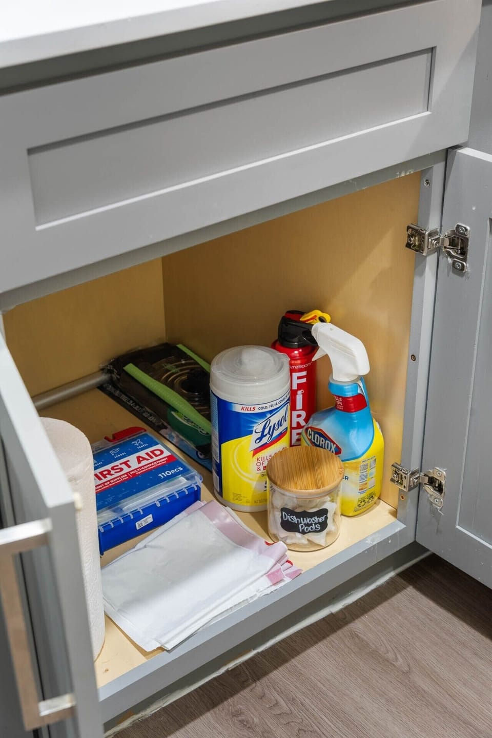 Cleaning supplies provided to keep everything fresh during your stay.