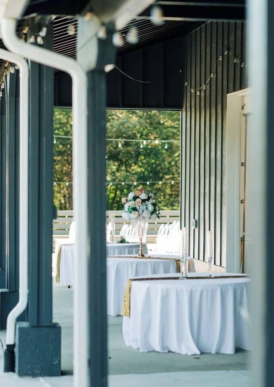 Outdoor banquet area
