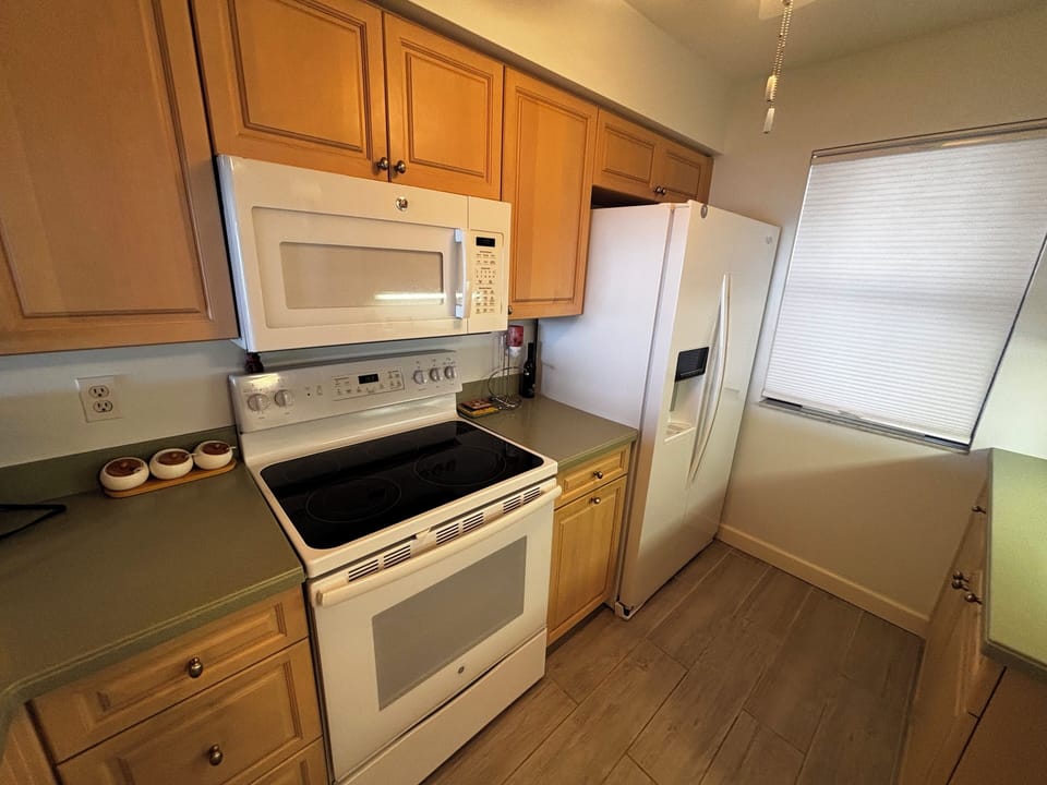 Tile floor in kitchen
