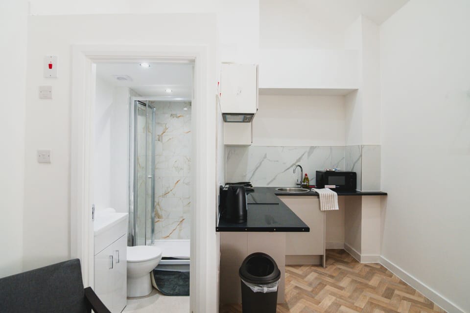 bathroom and kitchen