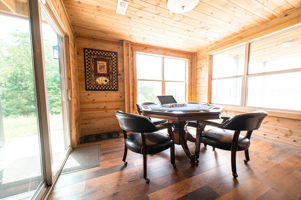 Poker Room on the lower level (more chairs added since photos)