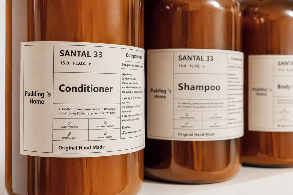 Boutique-style shampoo, conditioner, and body wash for a polished stay