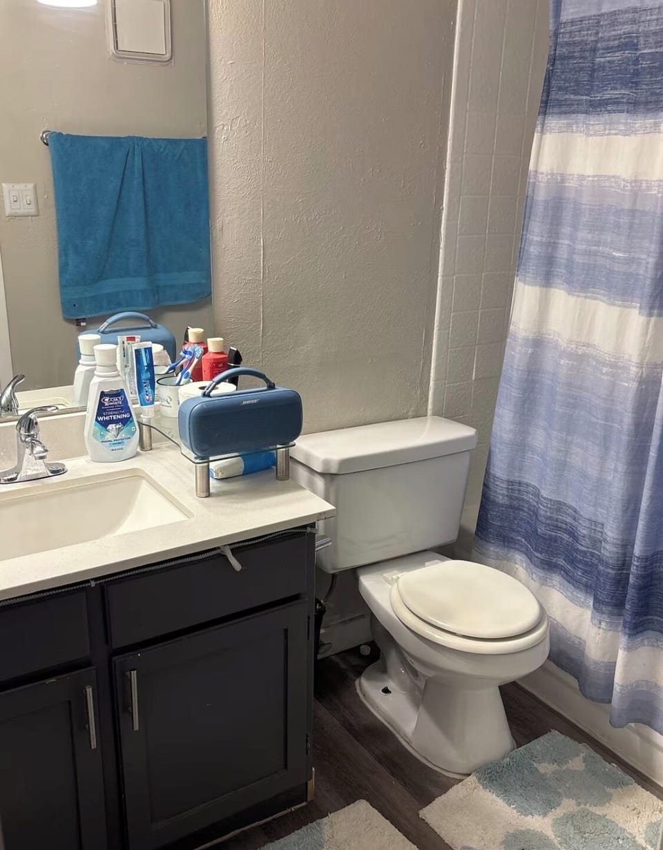 Full bathroom. Private attach to bedroom.
