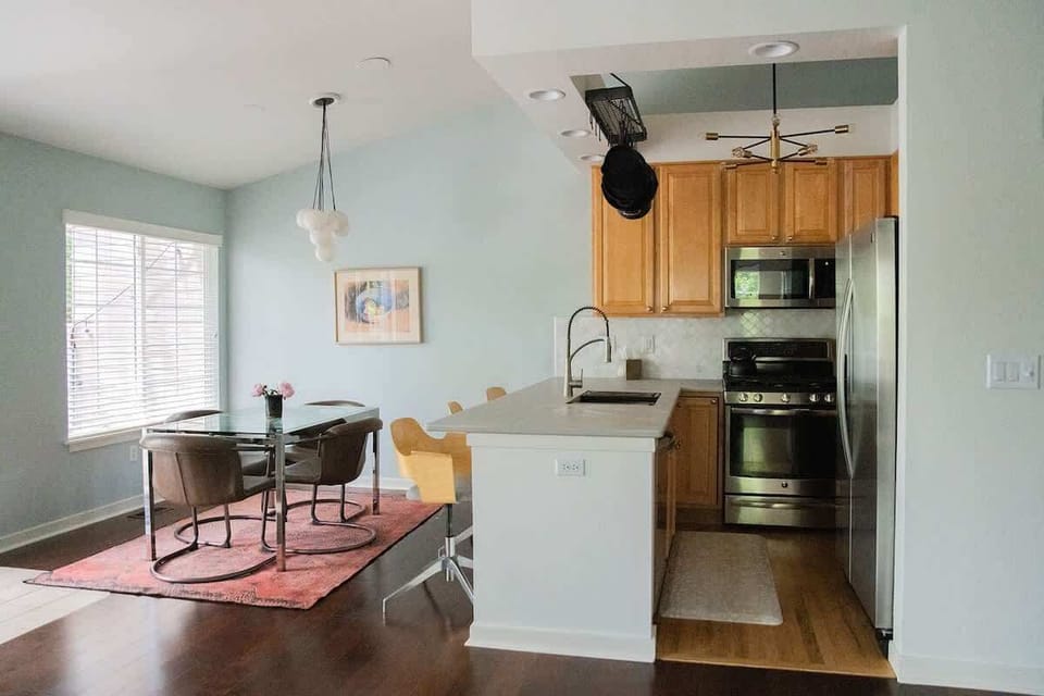 Kitchen and Dining Room from Living Room