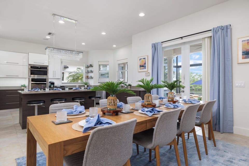 Cook with ease in the fully equipped gourmet kitchen featuring premium appliance