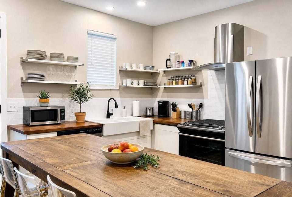 Gather with your group. Open kitchen/dining/living room area.