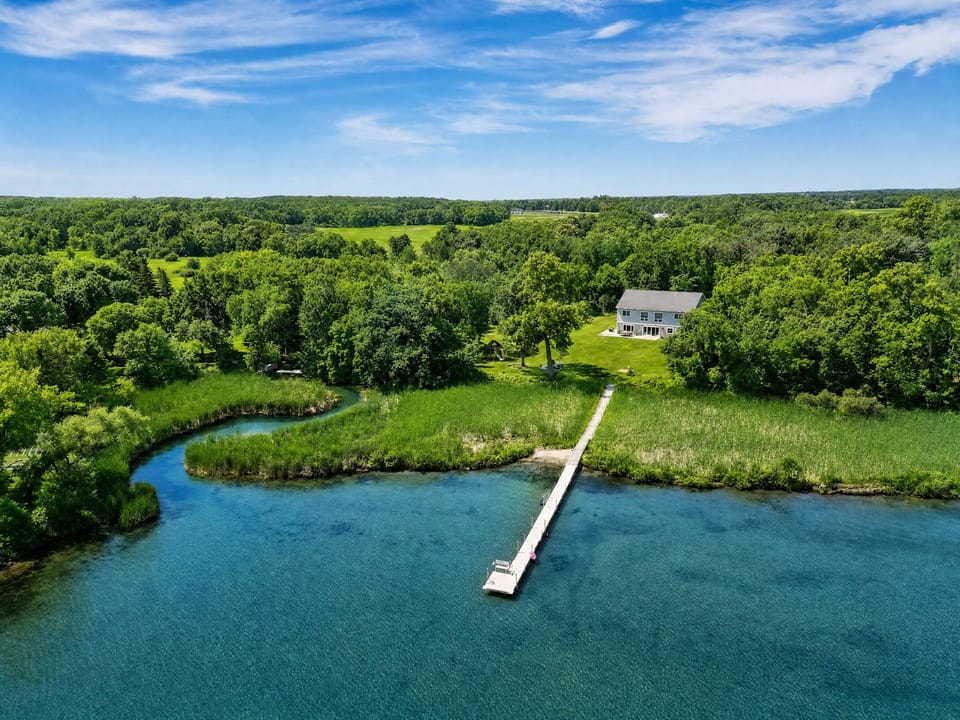 Aerial photo from lake
