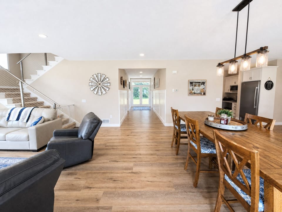 View from Dining area to front door