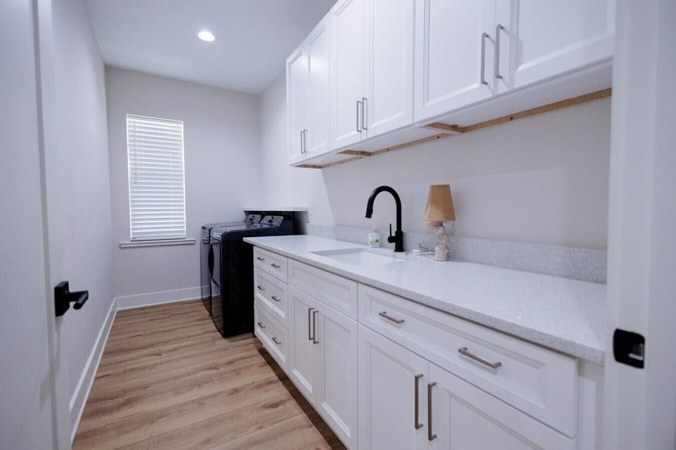 Perfect for extended stays with in-home laundry.