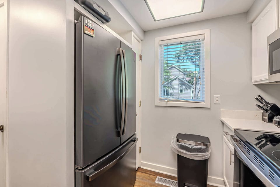 Large fridge with built in freezer and ice maker!