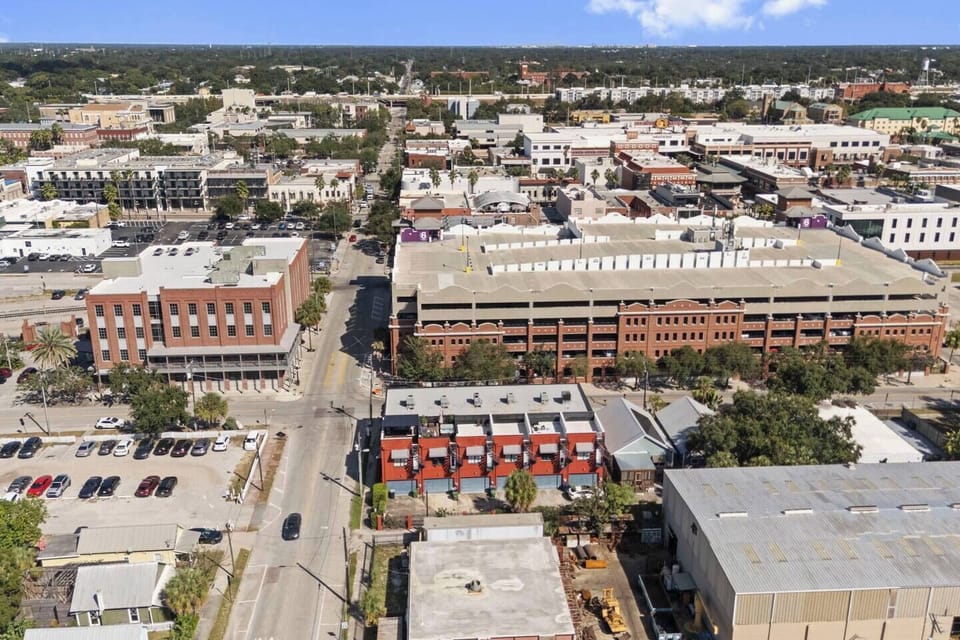 Aerial view of Urban Perch near historic Ybor City’s 7th Avenue dining and entertainment district.