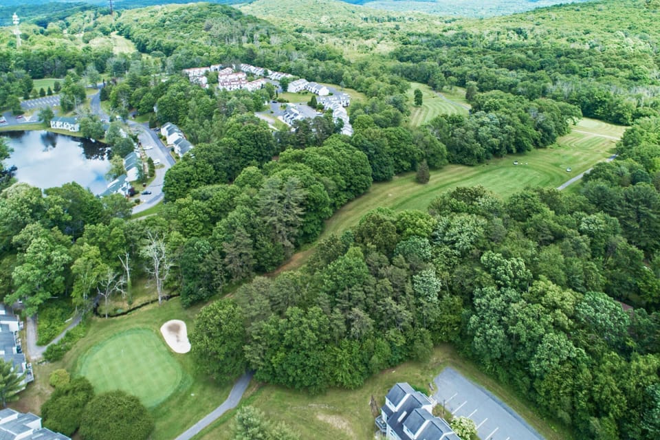 Aerial view of the property