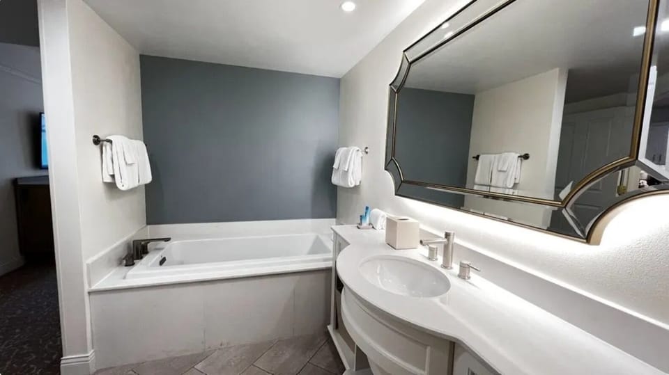 Primary Bathroom • Bath Tub + Vanity