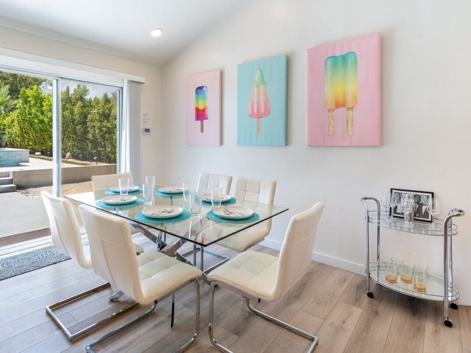 Dining table off the kitchen.