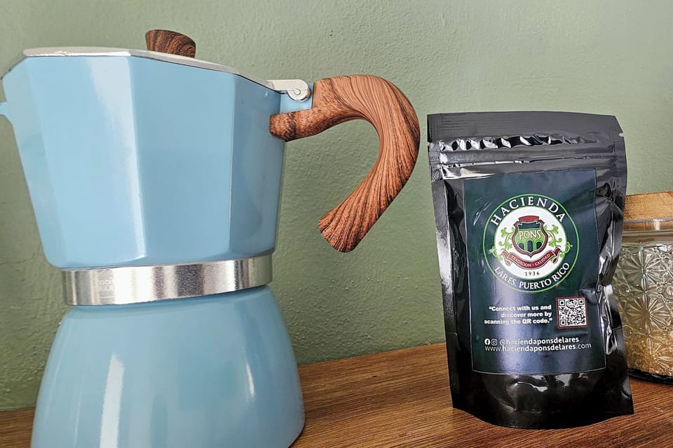 Enjoy local Puerto Rican coffee with a stylish in-room espresso setup