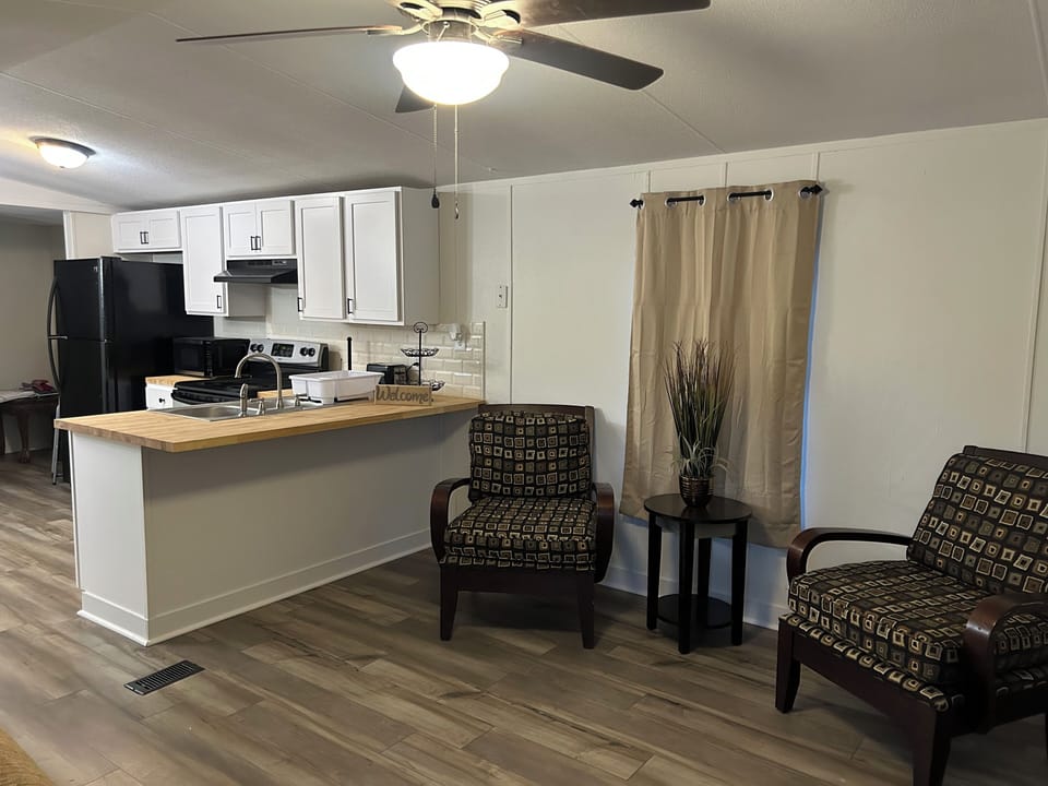 Kitchen and living room