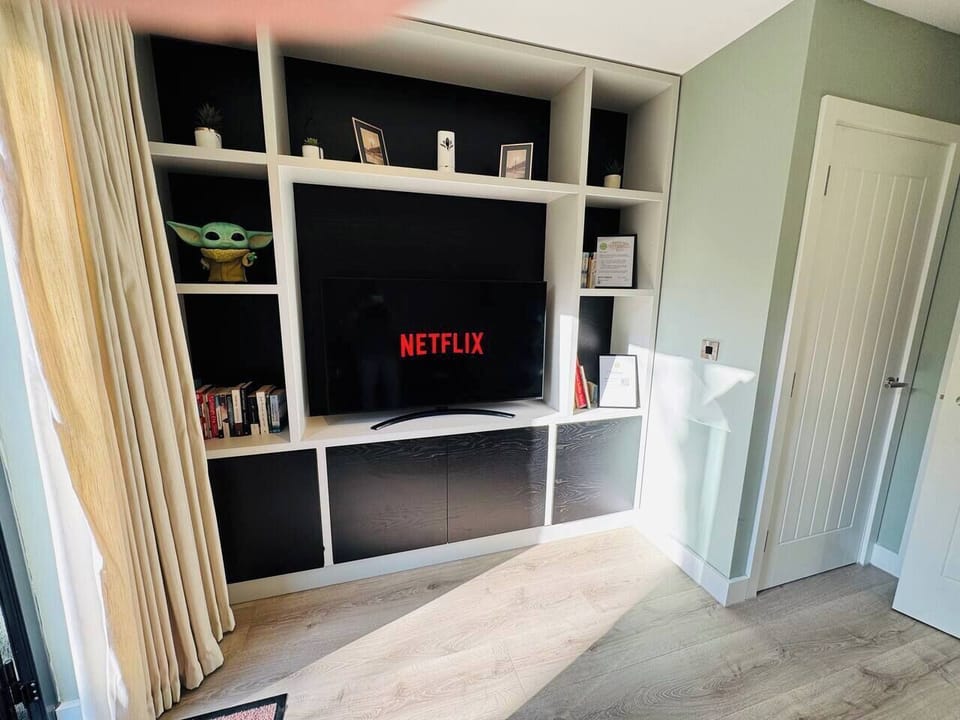 Enjoy Netflix plus other streaming services on this large smart TV 