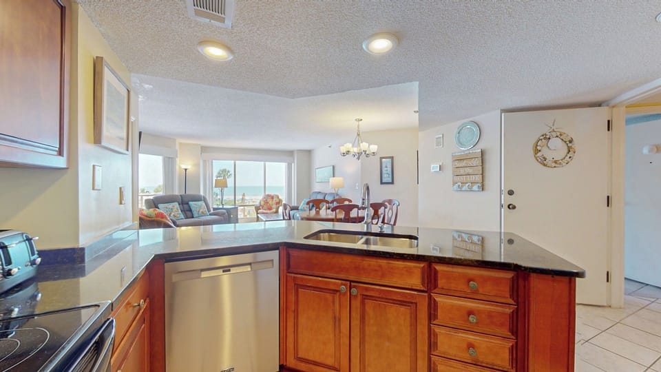 Fully Stocked Kitchen with Views of the Atlantic Ocean