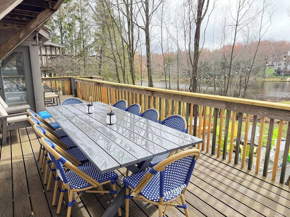 Have your next celebration at the lake on our oversized deck. 