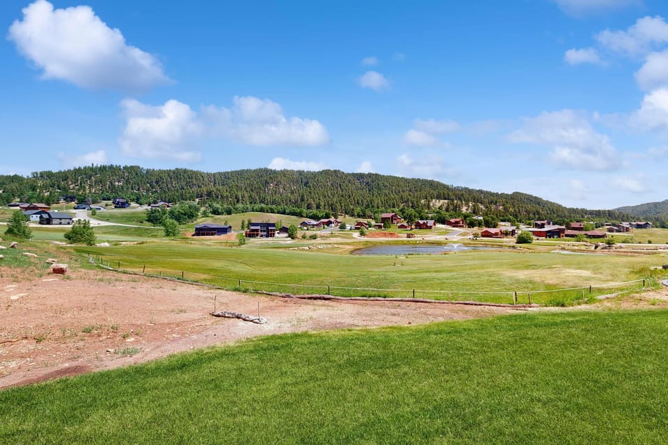 View from lower level patio onto golf course