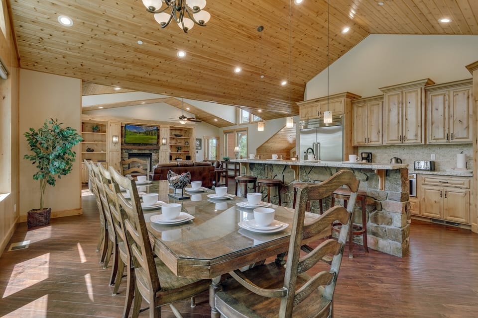 Dining and kitchen area