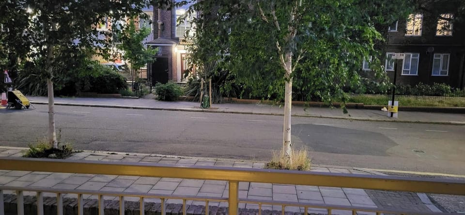 Street view from balcony