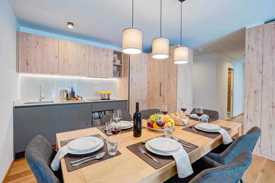 Kitchen and dining area