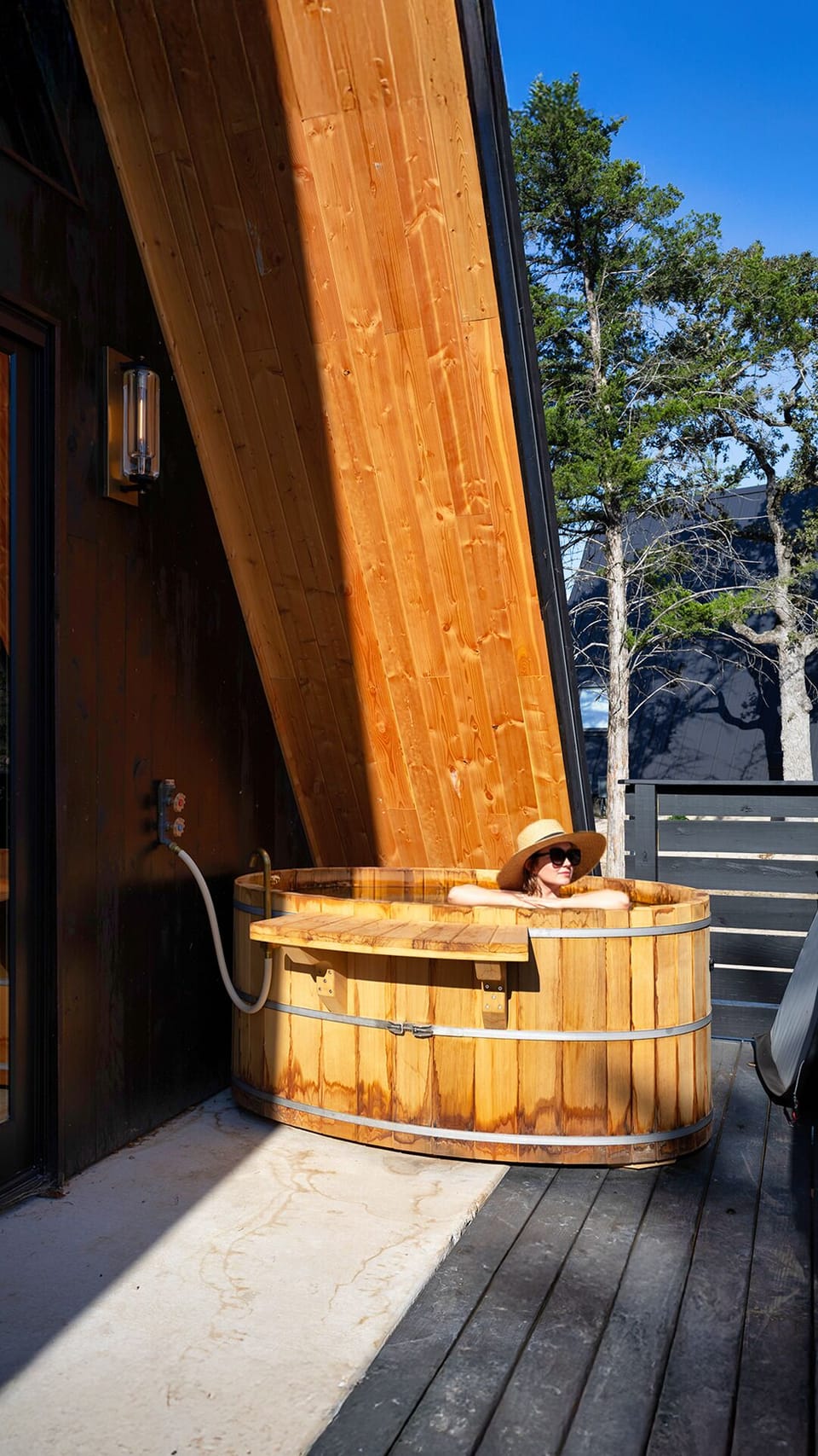 Cedar soaking tub