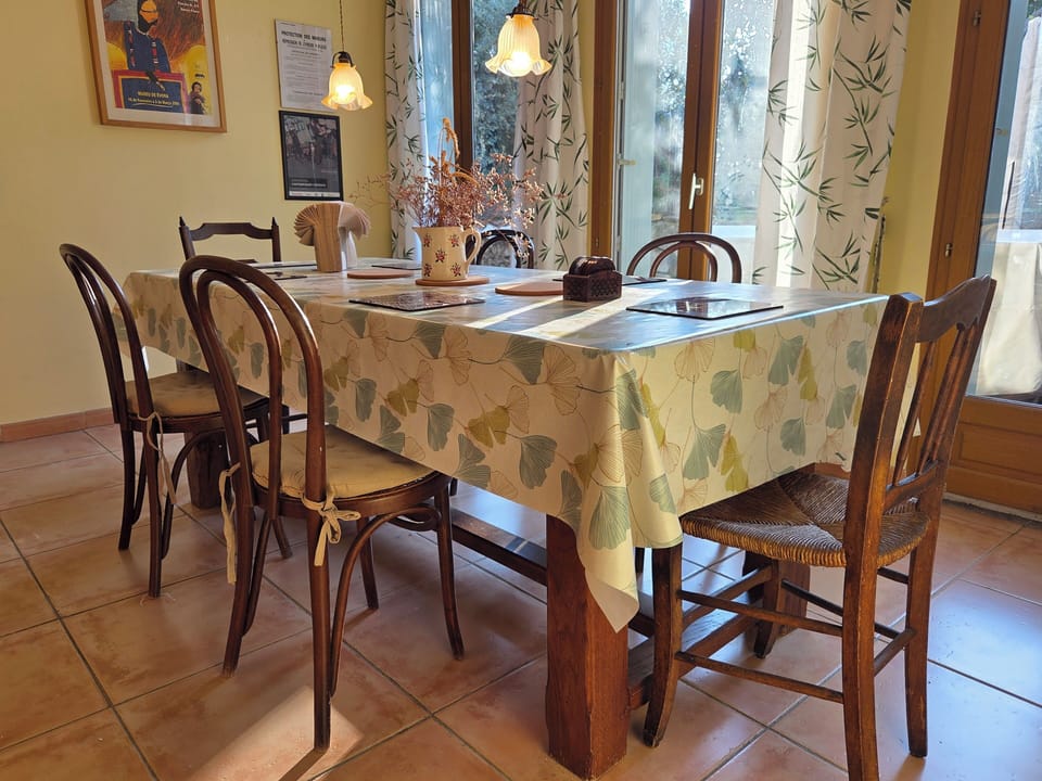 The Dining Area with doors opening into the garden 