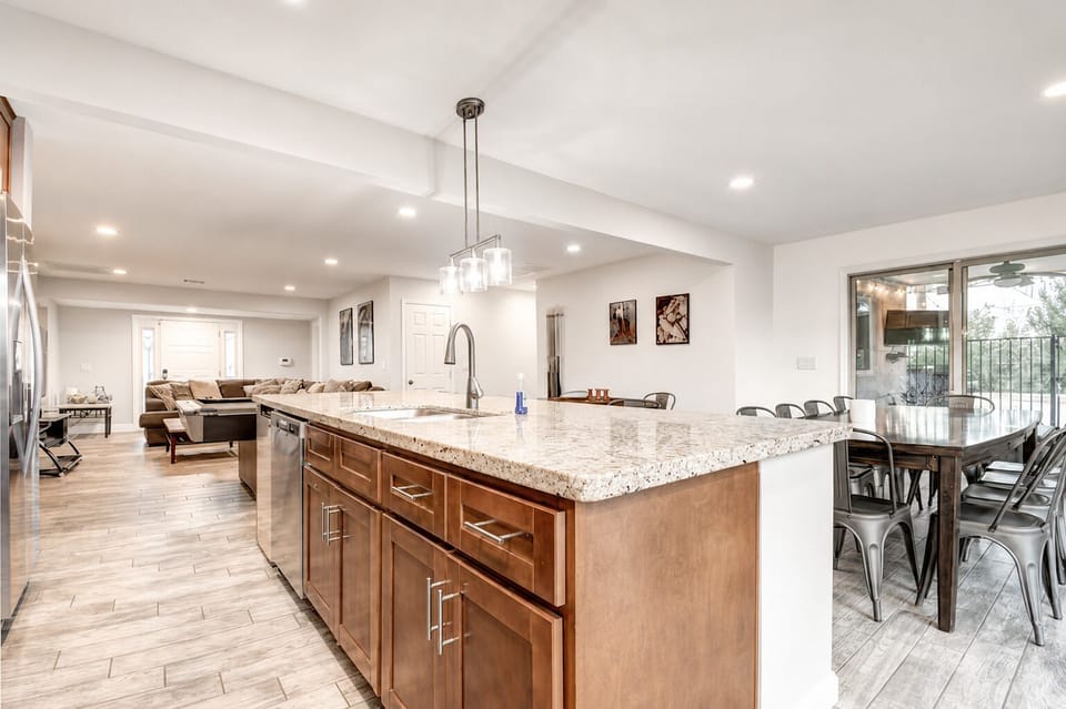 Huge kitchen island.
