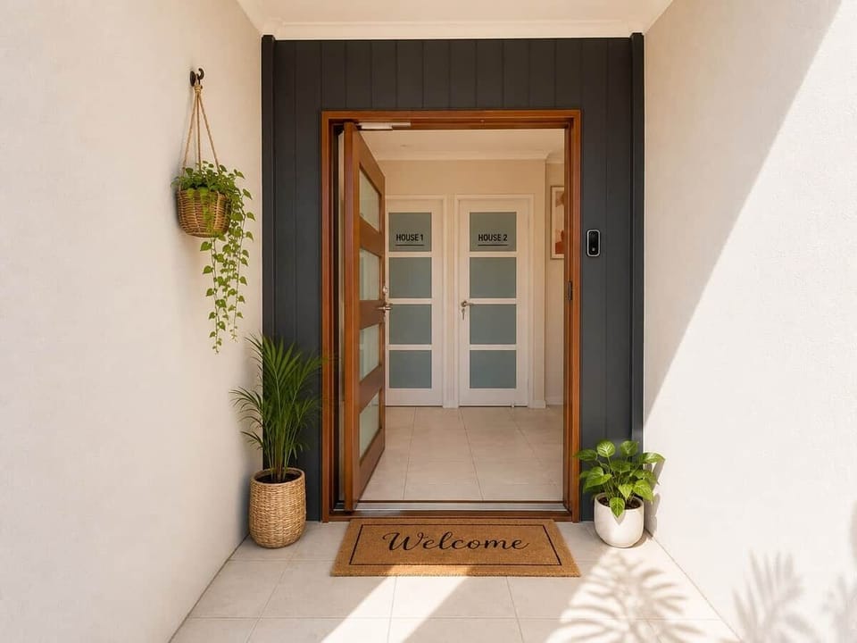 Begin your stay through a spacious, welcoming entrance designed to make you feel at home from the moment you arrive. We personally greet every guest on arrival, ensuring a warm welcome and a smooth, comfortable start to your Gold Coast stay.