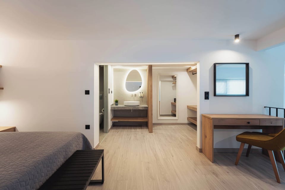Bedroom with access to the fully equipped bathroom