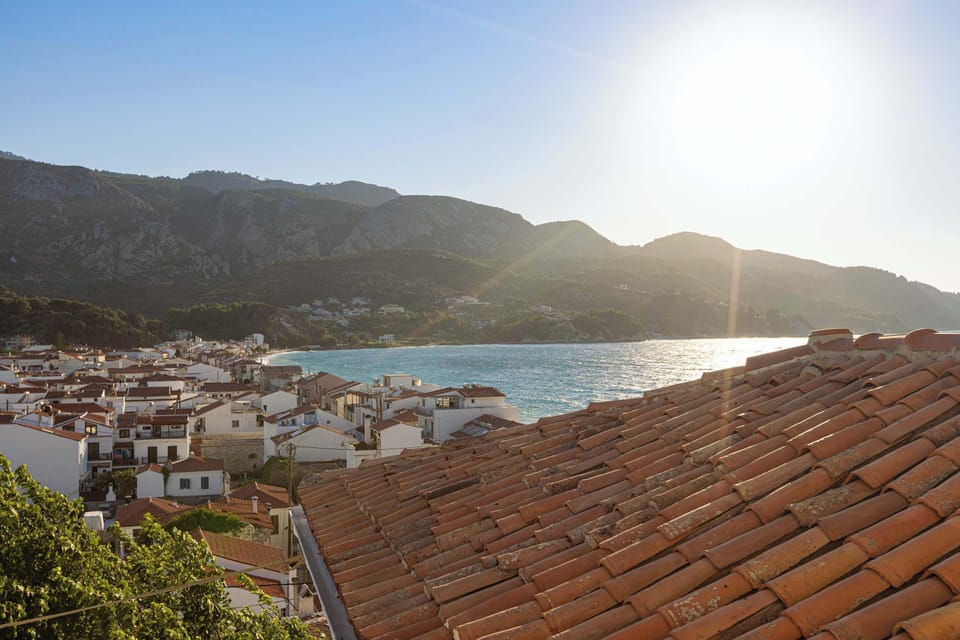 Stunning views over Kokkari village and the Aegean Sea