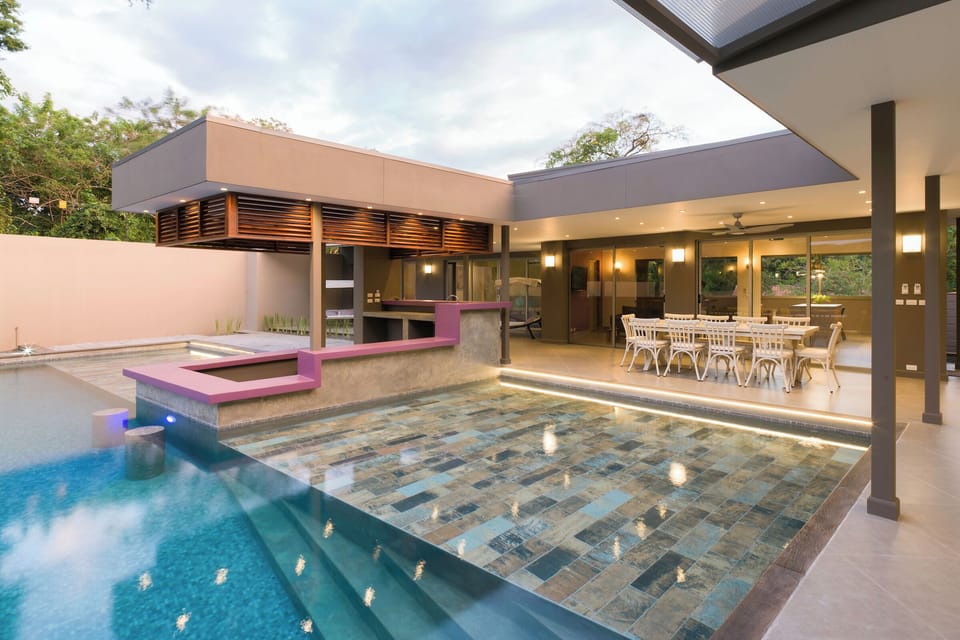 Pool and outside table 