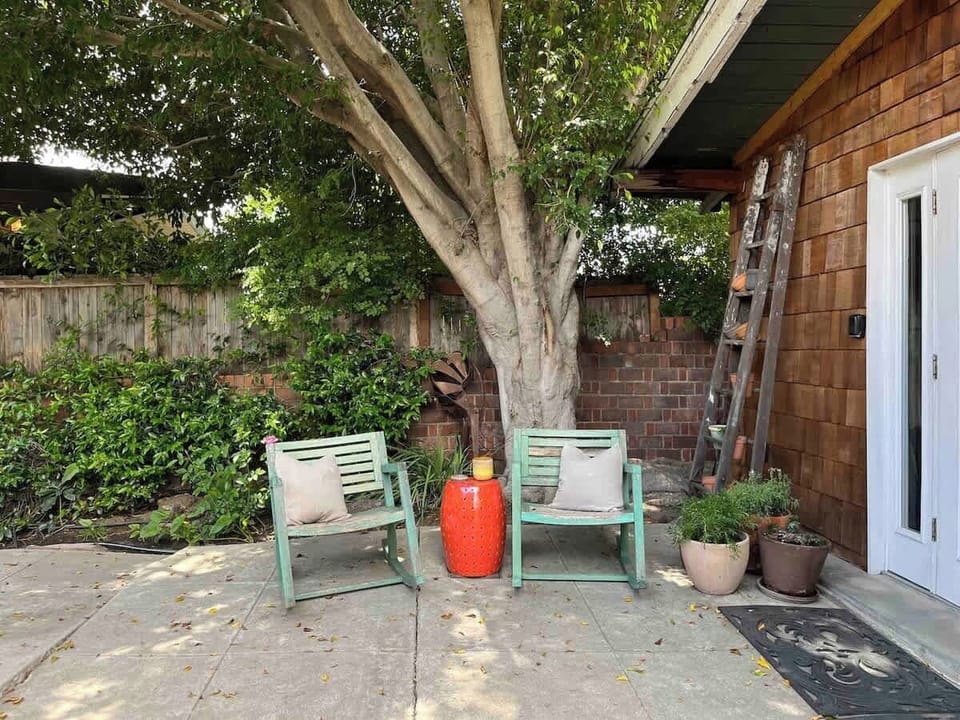 Relax in the rocking chairs just outside your space