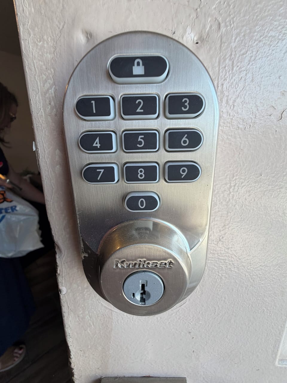 Front door smart lock. 