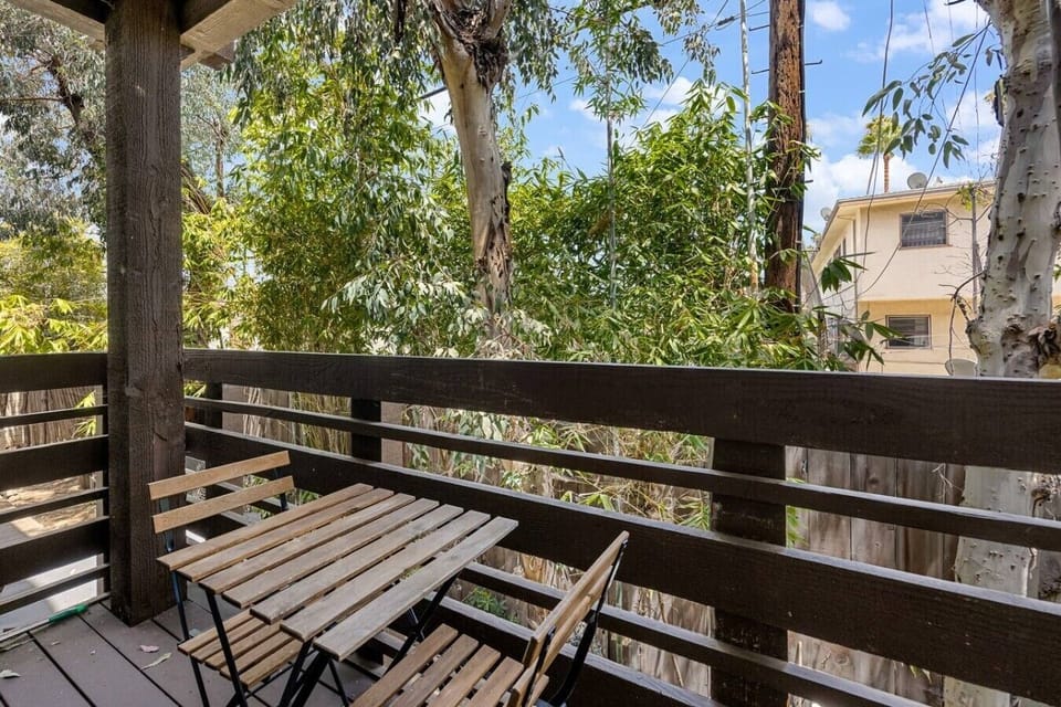 A small private balcony, ideal for morning coffee or fresh air.