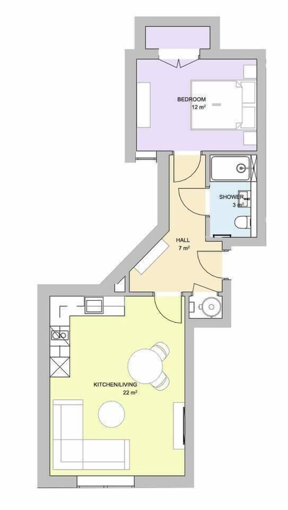 Floor plan for Apartment one