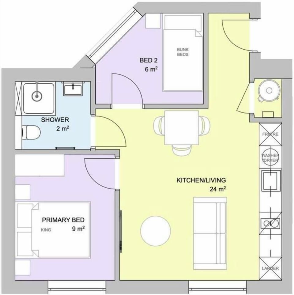 FLOOR PLAN OF APARTMENT 10 PELICAN HOUSE
